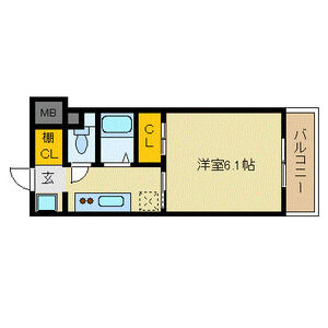 1K 間取り図