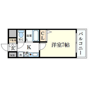 1K 間取り図