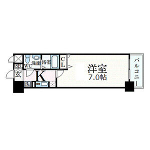 1K 間取り図