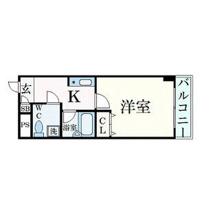 1K 間取り図
