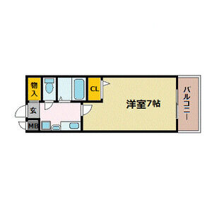 1K 間取り図