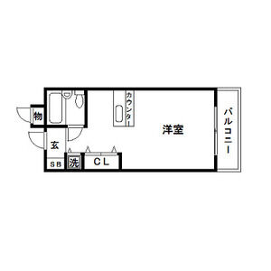 1K 間取り図