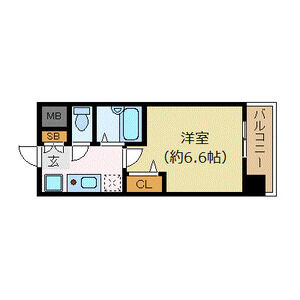 1K 間取り図
