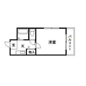 1K 間取り図