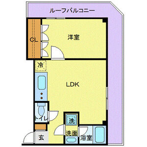 1LDK 間取り図
