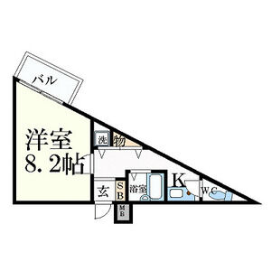 1K 間取り図