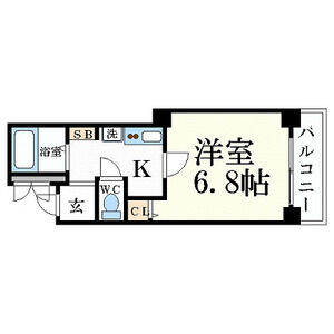 1K 間取り図
