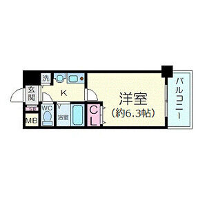 1K 間取り図