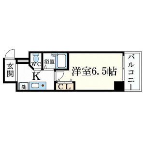 1K 間取り図