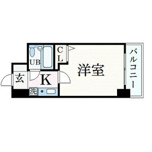 1K 間取り図