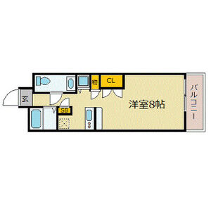 1K 間取り図