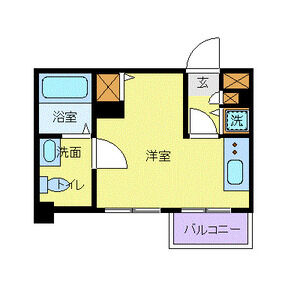1K 間取り図