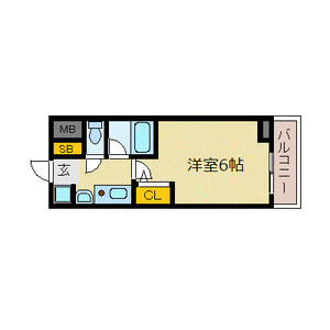 1K 間取り図