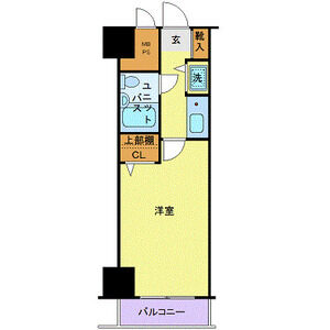1K 間取り図
