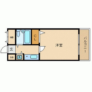 1K 間取り図