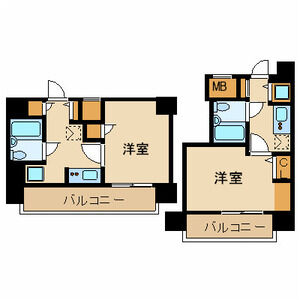 1K 間取り図