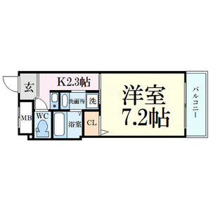 1K 間取り図