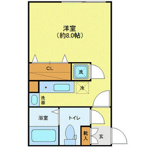 ワンルーム 間取り図
