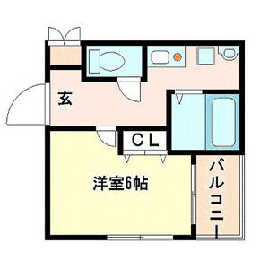 1K 間取り図