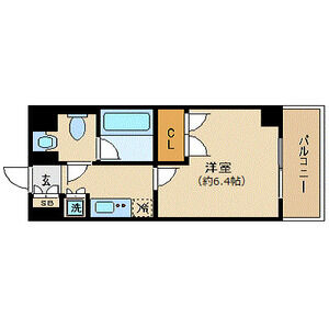 1K 間取り図