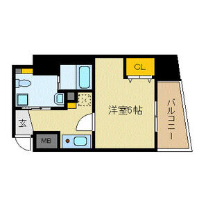 1K 間取り図