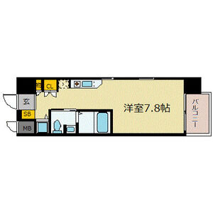 1K 間取り図