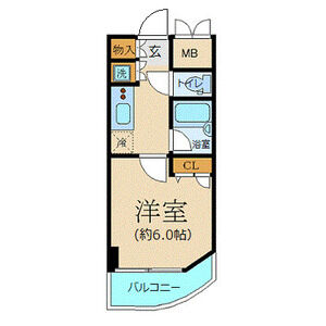 1K 間取り図