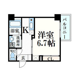 1K 間取り図