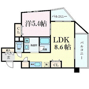 1LDK 間取り図