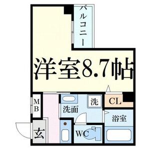 1K 間取り図
