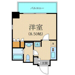 1K 間取り図