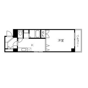 1DK 間取り図