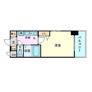 1K 間取り図