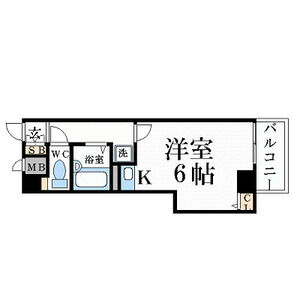 1K 間取り図