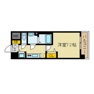 1K 間取り図