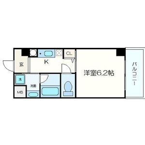 1K 間取り図