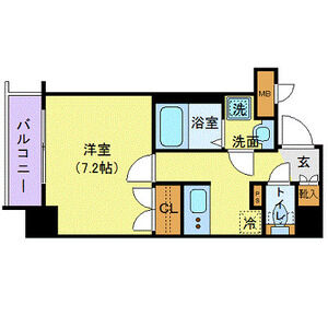 1K 間取り図