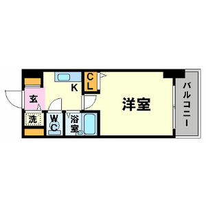 1K 間取り図