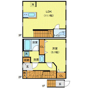 1LDK 間取り図
