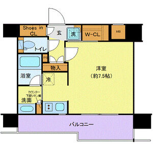 ワンルーム 間取り図