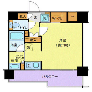 ワンルーム 間取り図