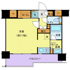 ワンルーム 間取り図
