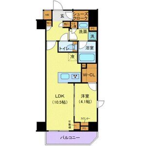 1LDK 間取り図