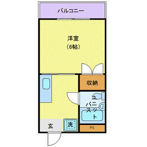 1K 間取り図