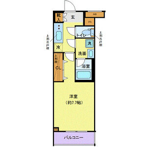 1K 間取り図