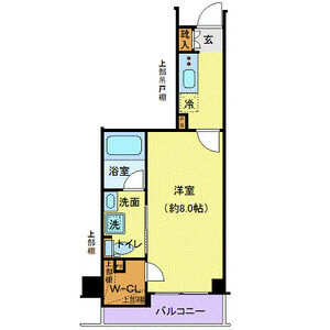 1K 間取り図