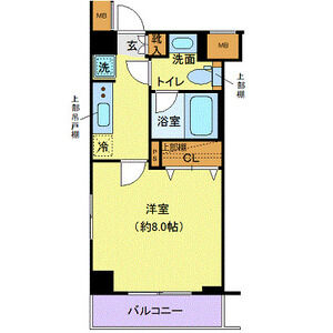 1K 間取り図