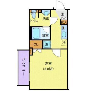1K 間取り図