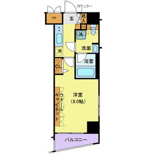 1K 間取り図