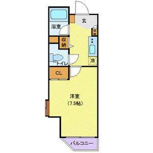 1K 間取り図